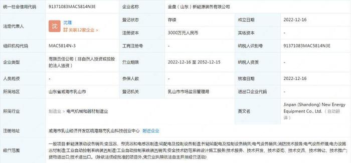 金盘科技落子山东 新能源装备公司成立与安全技术防范系统设计施工服务的战略协同